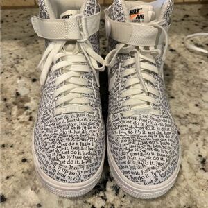 Nike Air Force 1 High Top
Just Do It Pack White Black Size 10